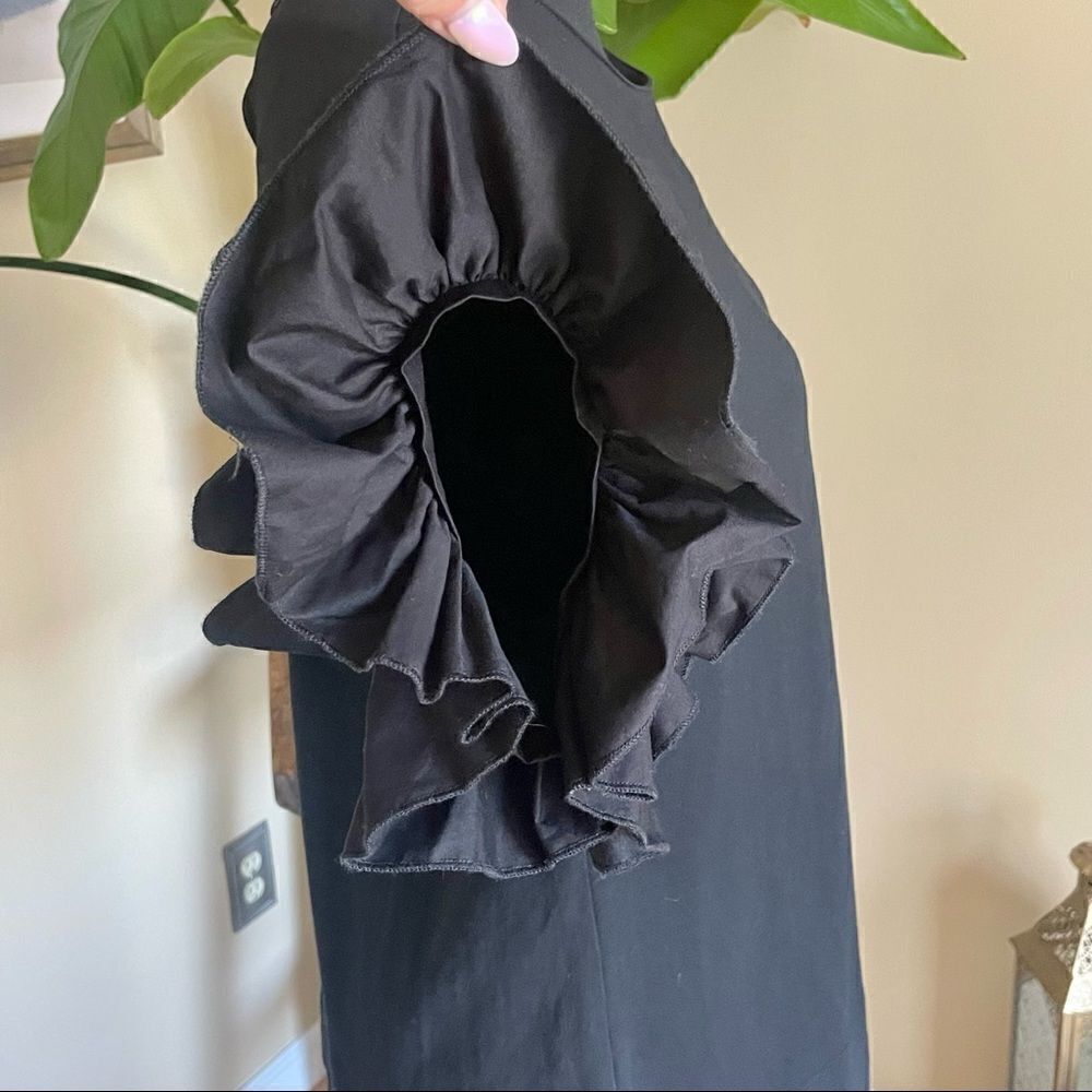 𝅺Drew Black Ruffle Sleeve Top - Picture 4 of 10